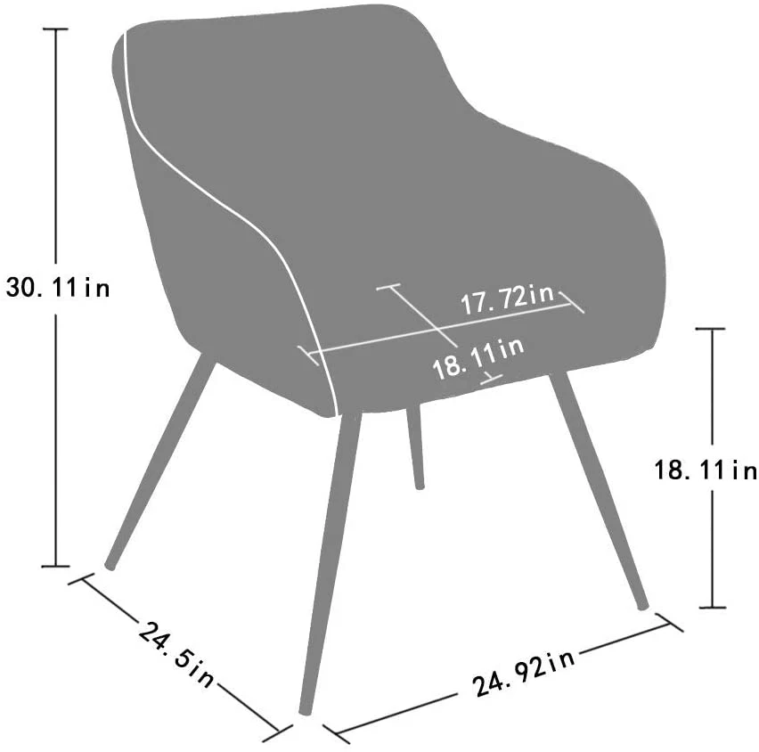 Factory Wholesale Modern Style European Furniture Stainless Steel Dining Chair with Metal Legs