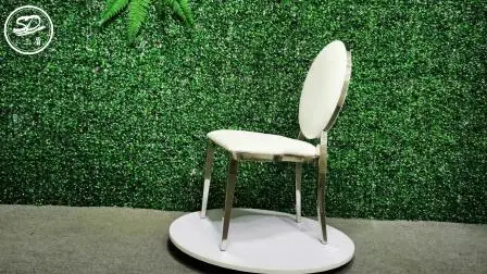 Chaise de meubles de salle à manger de mariage de banquet d'acier inoxydable de location d'événement d'empilage de prix bon marché